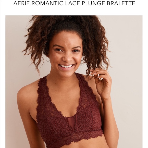 aerie romantic lace plunge bralette
